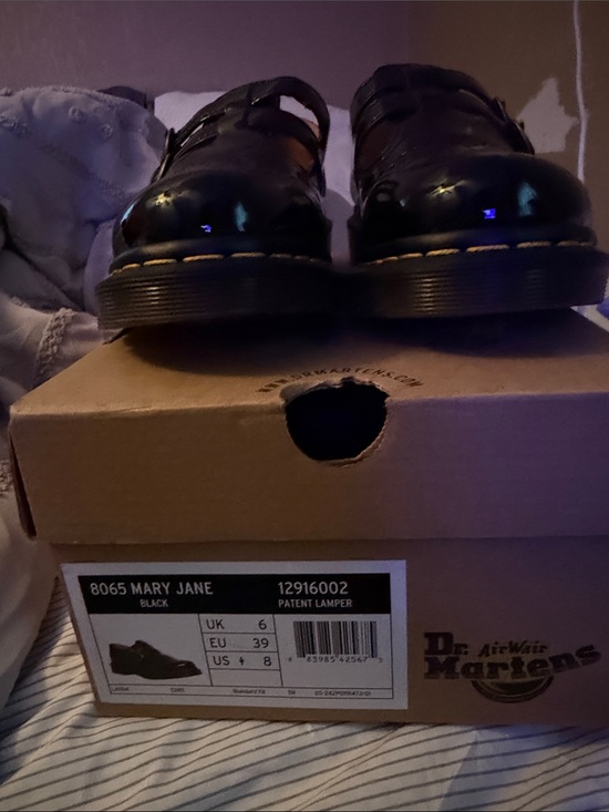 Dr. Martens Shoes - Dr. Martens 8065 Mary Jane Patent Lamper Black Women’s Shoes
